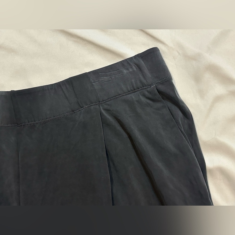 Eileen Fisher Cupro Knit Wide-Leg Pleated Pants - Picture 10 of 14